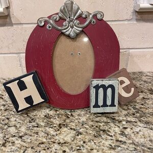 Red and Silver Home Accent Frame